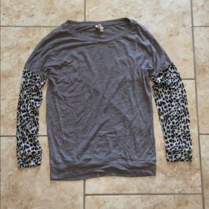 Victoria’s Secret Pink Grey & Cheetah long sleeve